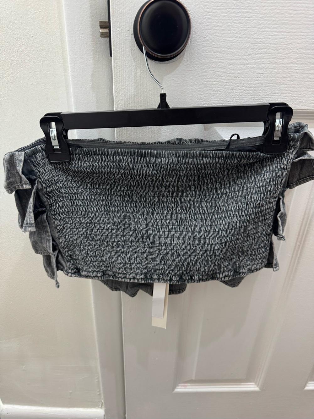 Mustard Seed Gray Layered Ruffle Top - Picture 2 of 4